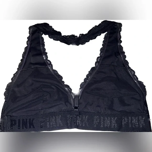 PINK - Lace Halter Bralette - Picture 2 of 10